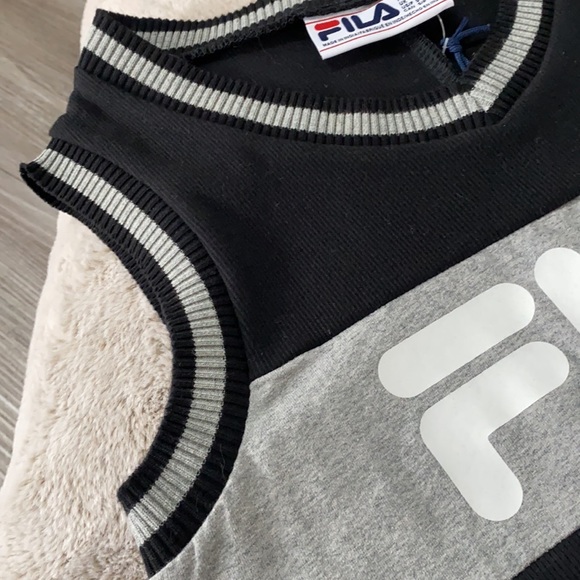 Black Fila Rib Varsity Dress- NWT - Picture 8 of 9